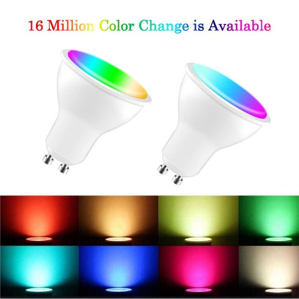 

spotlight wifi smart light bulb 4w rgb+cw 2700-6500k ewelink app remote control rgb lamp for alexa google home spotlights