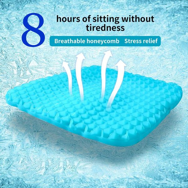 

oversized elastic padded gel, gel cushion for sitting honeycomb car or sofa, cervical care pad cushion/decorative pillow