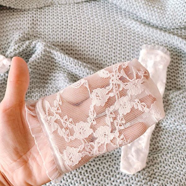 

lace baby girls socks princess kids knee high wedding mesh toddler ruffle floral legwarmer sock for, Pink;yellow