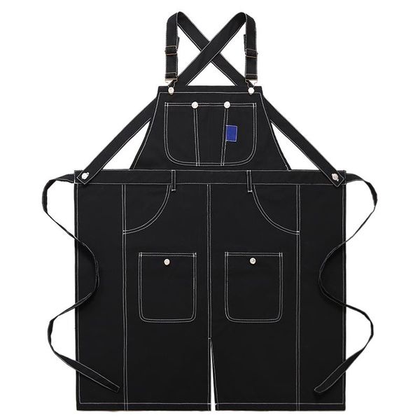 

adjustable professional grade chef apron for kitchen bbq tool pockets woman man canvas bib quick release buckle m to xl aprons