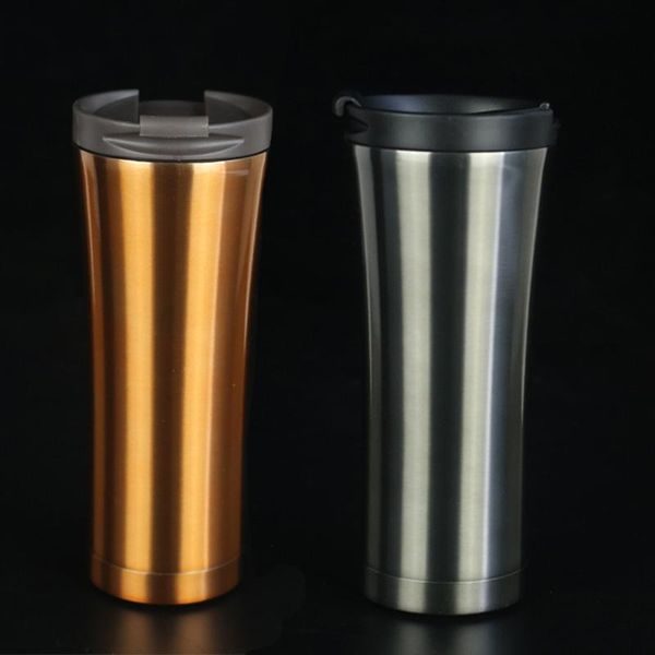 

double layer 304 stainless steel coffee cup mug water bottle cold cups bottles