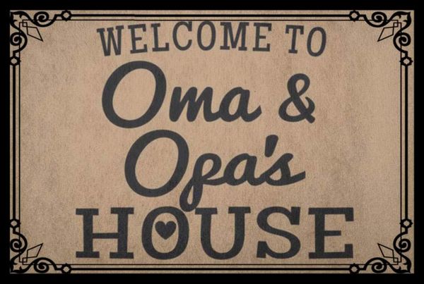 

welcome to oma & opa's house doormat ,cute grandparents gift,humorous and warm ,fresh refined mat for home dec carpets
