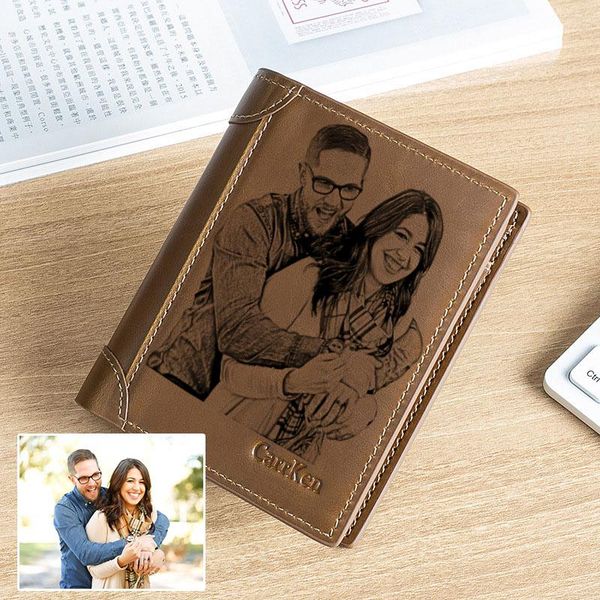 

wallets custom po wallet gift personalized men's fashion with coin pocket card holder multifunctional engraved purse, Red;black