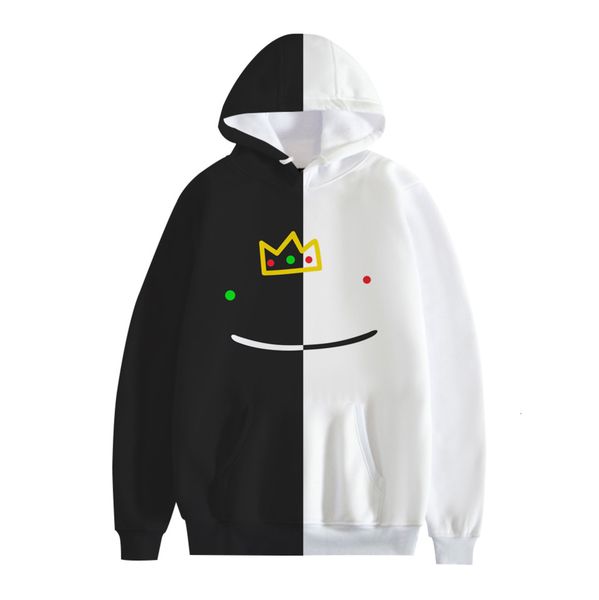 

winter men's dreamwastagen3d printed hoodie loose coat sweater, Black