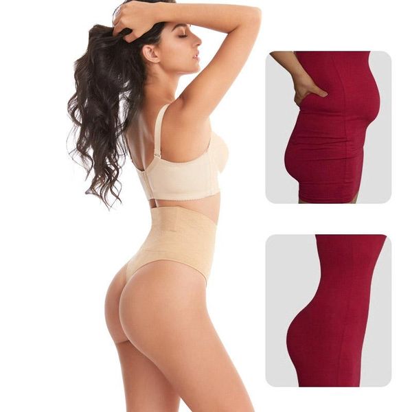 

women's shapers bulifter shapewear thong high waist panty slimming tummy body shaper g-string panties women pant briefs, Black;white
