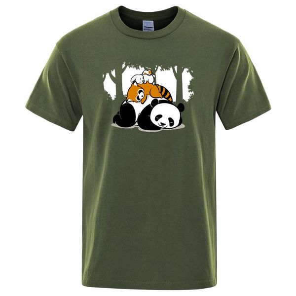

men's t-shirts harmonious forest nature printing man oversized brand fashion breathable tees shirt male summer casual t shirts, White;black