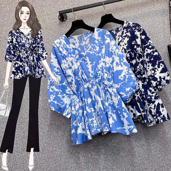 Women Blouses Office Lady Cotton Oversize Plus Size Tops Pink White Blue Blue Halbärmel Frühling Sommer Koreanische Modehemden 210604