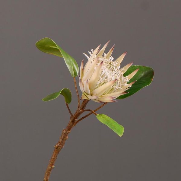 

decorative flowers & wreaths 51cm single branch white artificial emperor flower silk fake protea cynaroides for home wedding festival party
