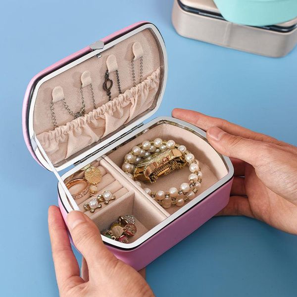 

storage bottles & jars portable jewelry box female bracelet ring earrings necklace simple organizer