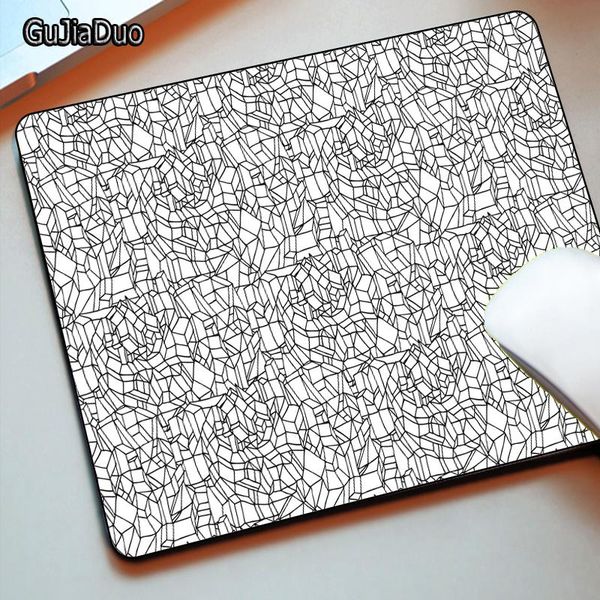 

mouse pads & wrist rests black and white irregular line pad game notebook keyboard 22x18cm small mousepad gaming room accessories non-slip d