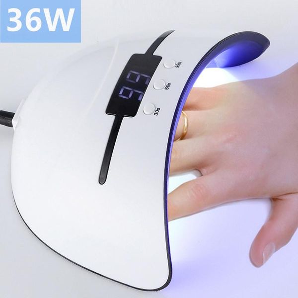 

nail dryers 36w led lamp dryer 30/60/90s timing uv ice for drying gel polish varnish auto sensor manicure tools