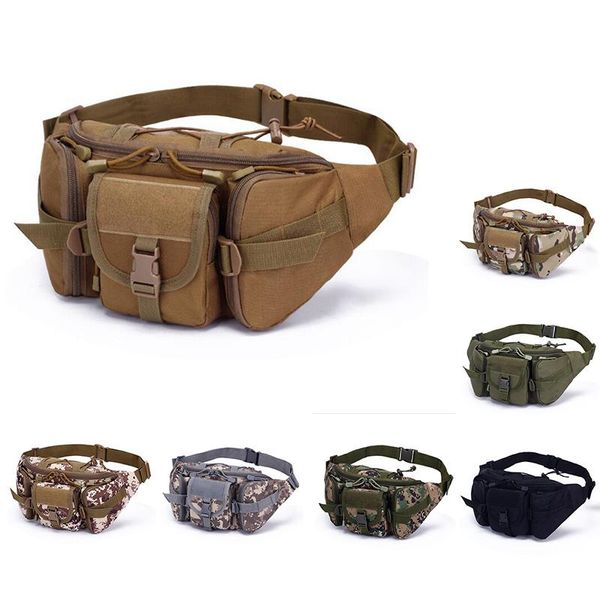 

men waterproof nylon waist fanny pack tactical military sport army bag hiking fishing hunting camping adjustable chest outdoor bags