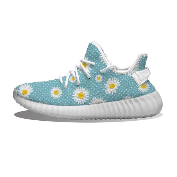 

diy custom cute daisy with white dot background running shoes mesh printed mens womens trainers outdoor sports sneakers
