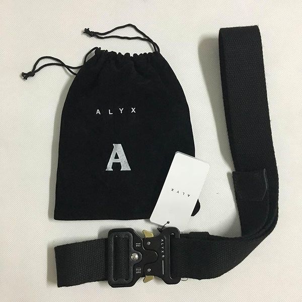 

belts rollercoaster alyx belt 128cm 1017 9sm fashion safety men women black metal button canvas hip hop, Black;brown