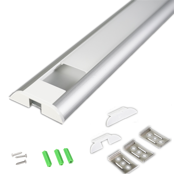 

lamp covers & shades 5/10-pack 3.3ft 1m strip channel aluminum profile with diffuser,under cabinet counter double row 26mm tape task lightin