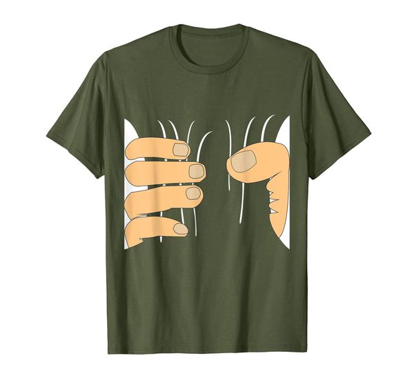 

funny big hand squeeze waist t-shirt, White;black