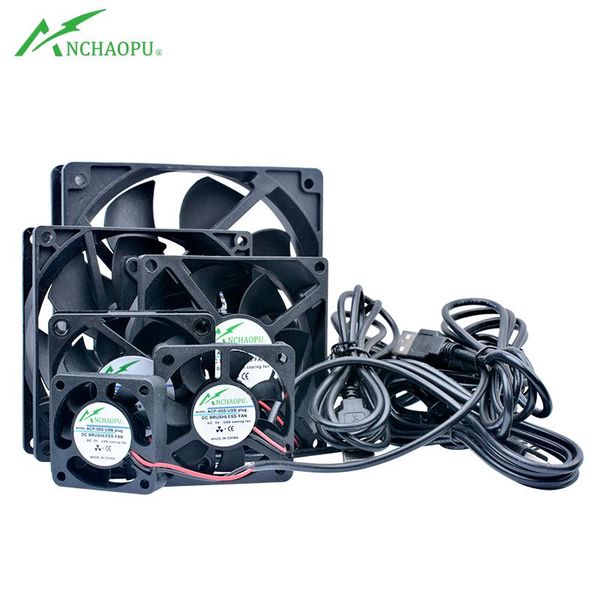 

40mm 50mm 60mm 70mm 80mm 92mm 120mm dc5v usb connector quiet cooling fan for diy router game tv box power supply fans & coolings