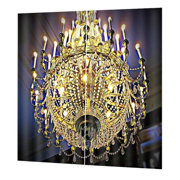 

multicolored chandelier digital printing waterproof mildew shower curtain170*200 curtain & drapes