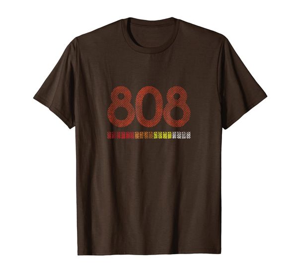 

808 retro style roland electronic drum machine shirt, White;black