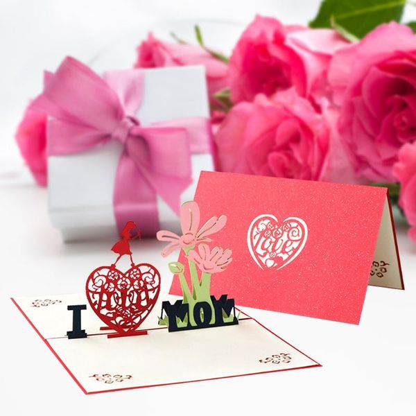

-up cards heart flowers bouquet greeting mom mothers day gifts