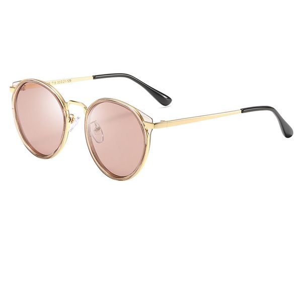 

new brand designer round metal sunglasses boy girl fashion glasses retro children sunglasses gold sunglasses case and box, White;black