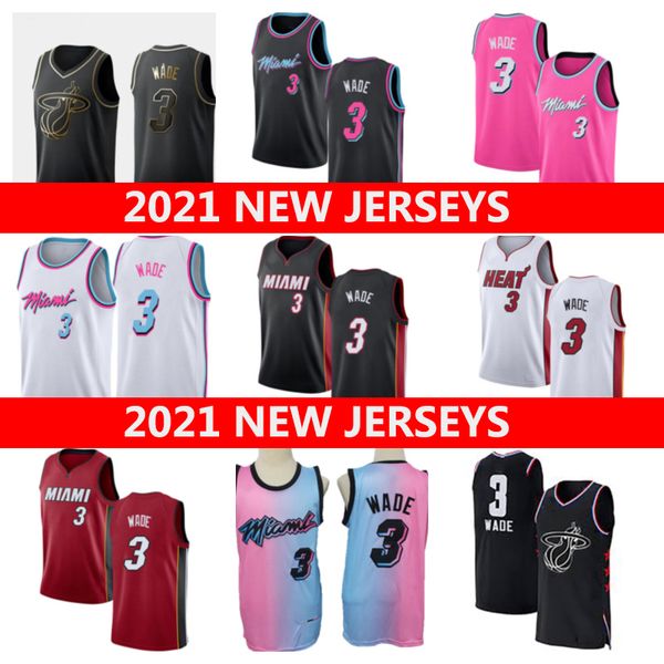 

2021 basketball jerseys 3 dwyane wade, Black;red