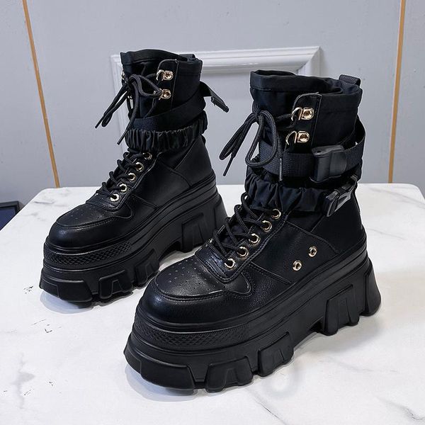 

boots women's platform winter non-slip sport snow designer fashion ankle gladiator motorcycle, Black