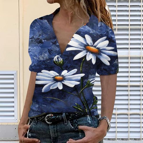 

women's t-shirt harajuku t shirt women 2021 summer clothes fashion casual short-sleeved loose v-neck camisetas de mujer, White