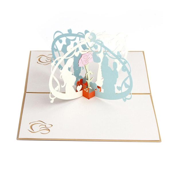 

greeting cards mother's day creative 3d mom and me wish kirigami paper craft (10 x)