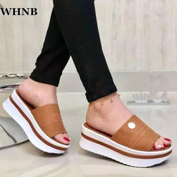 

slippers summer women's casual sandals fashion solid thick bottom female outdoor comfortable plus size ladies, Black