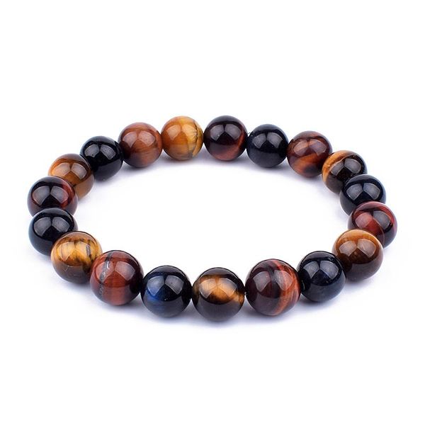

beaded, strands natural red yellow black tiger eye mix strand men bracelet 6/8/10/12/14mm beaded colorful eyes jewelry bijoux
