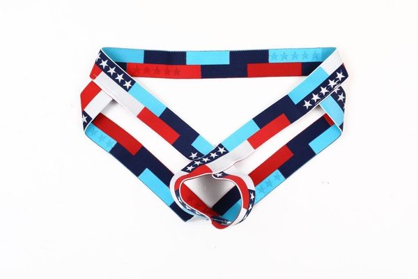 

gay low waist men's underwear ice silk jj hip lifting ring t-shaped pants hollow double t-shaped e067, Black;white