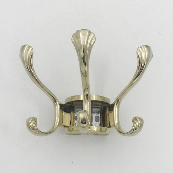 

robe hooks europe rotation three gold wall clothes rack cloth hook