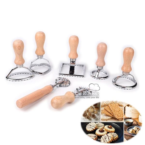

baking & pastry tools 7 designs round oval heart square shape kirsite metal dumpling maker biscuit cookie press mold cutter dough diy kitche