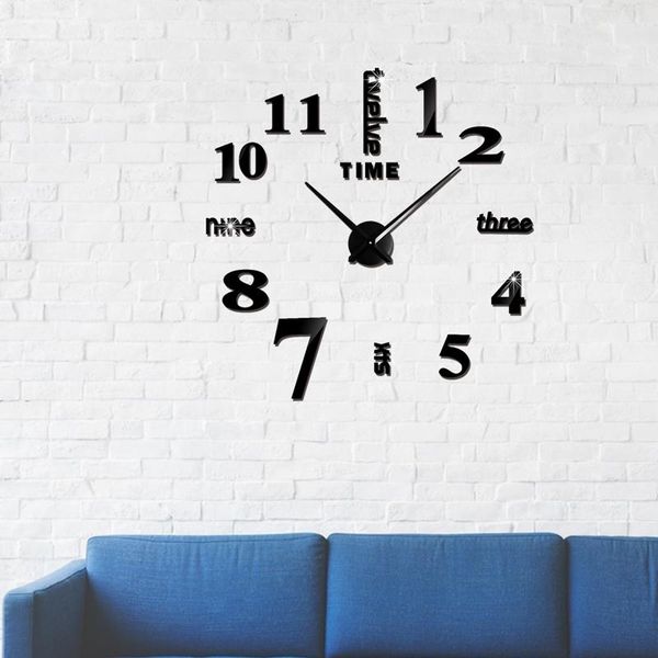 

wall clocks home office decorations gift modern 3d large diy clock