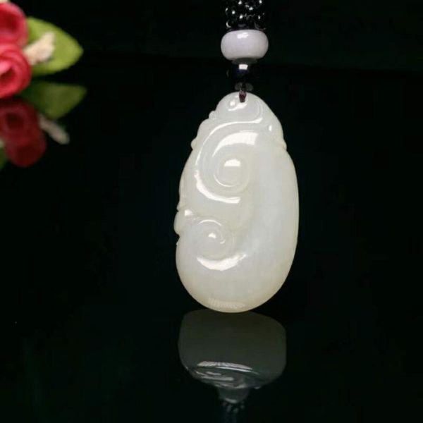 

lockets exquisite hetian jade peace reincarnation pendant h54#, Silver