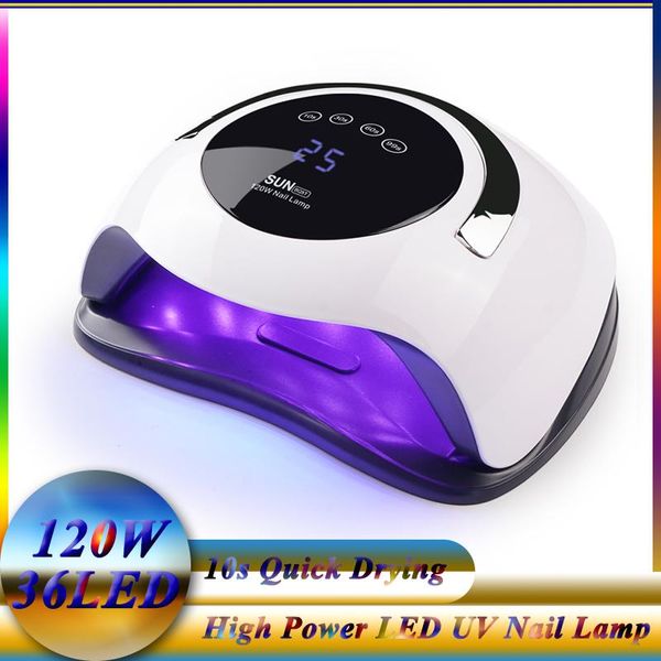 

nail dryers 120w uv led lamp for drying nails gel polish dryer manicure machine with motion sensing touch switch curing