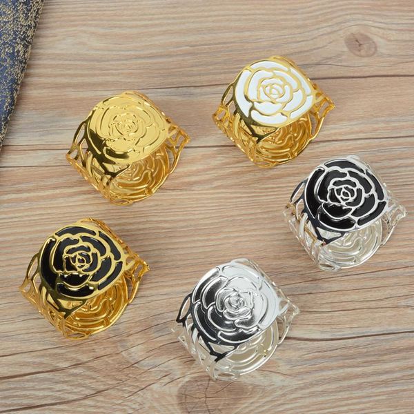 

table napkin metal alloy rings gold and silver color for decoration wholesale shiny colour