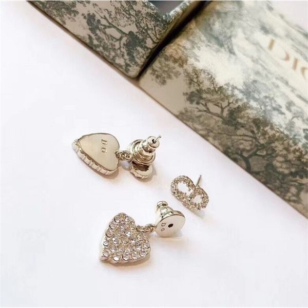 

70% off outlet online family earrings letter full diamond star creative years new net red versatile earrings, Golden