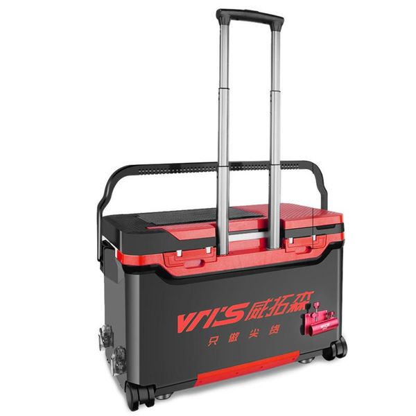 

portable multi-functional fishing box, lengthening rod, full set of table fishing, side pulling box with wheels, labor s accessories