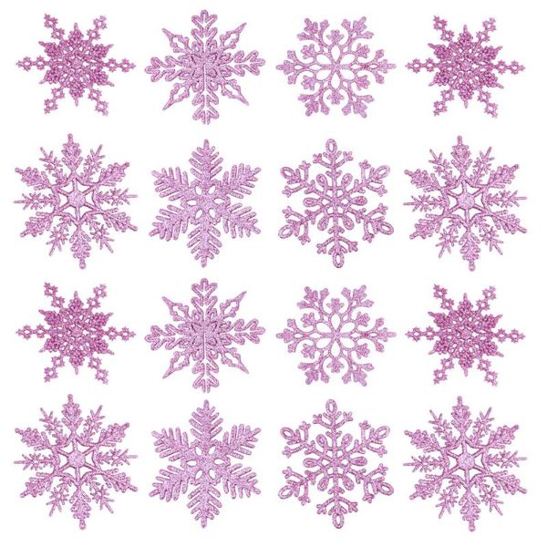 

christmas decorations 36pcs snowflake ornaments glitter hanging decoration )