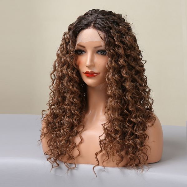 

costume accessories easihair long brown bob curly lace front wigs for women kinky curly lace frontal synthetic wigs with baby hair heat resi, Silver