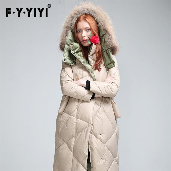 

down jacket women's white duck large hairy collar thickened, Black