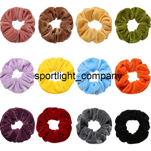 

6 pcs/set velvet scrunchie for women girls candy scrunchies set hair ties rope ponytail hair accessories hairbands gifts, Slivery;white