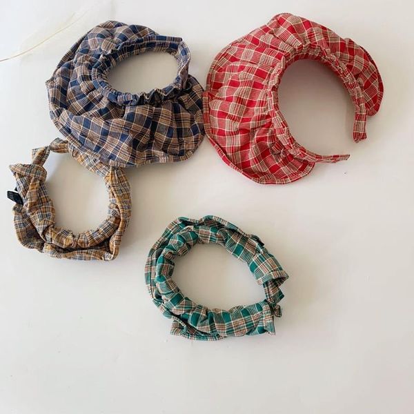 

1pcs empty cap retro plaid summer hat 52cm girl cottonose hair band sunshade beach caps & hats, Yellow