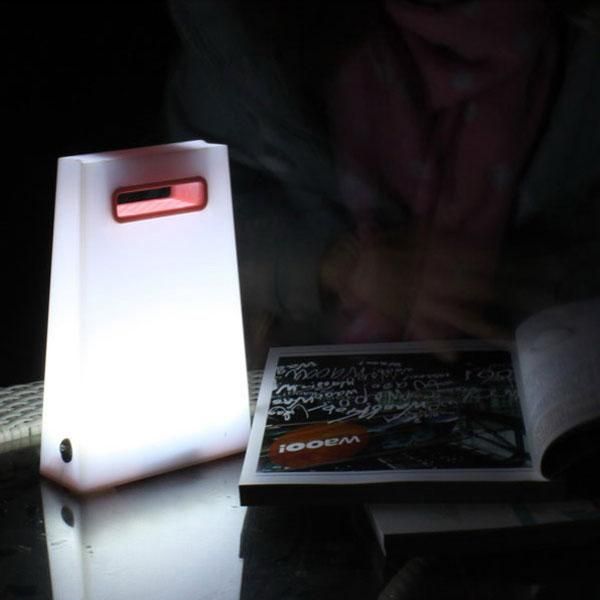 

iguardor fashion paper bag style led hand lamp portable lanterns pink blue