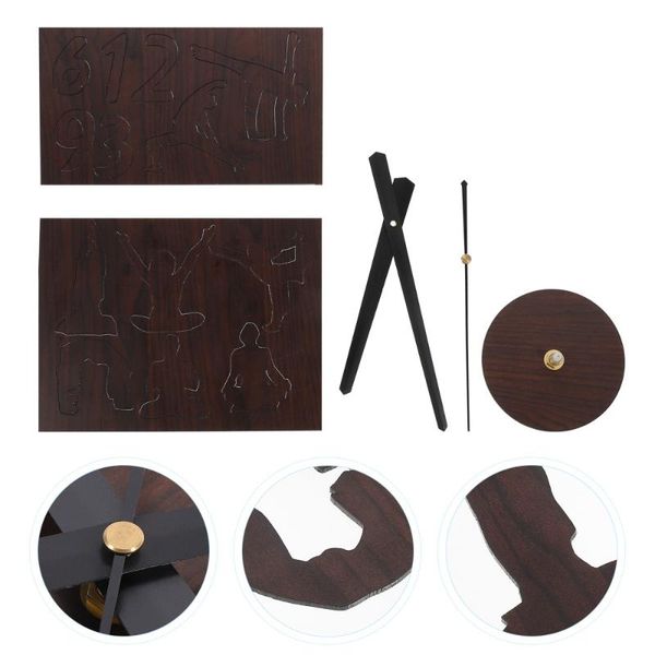 

wall clocks 1pc simple clock pretty diy practical yoga sticker