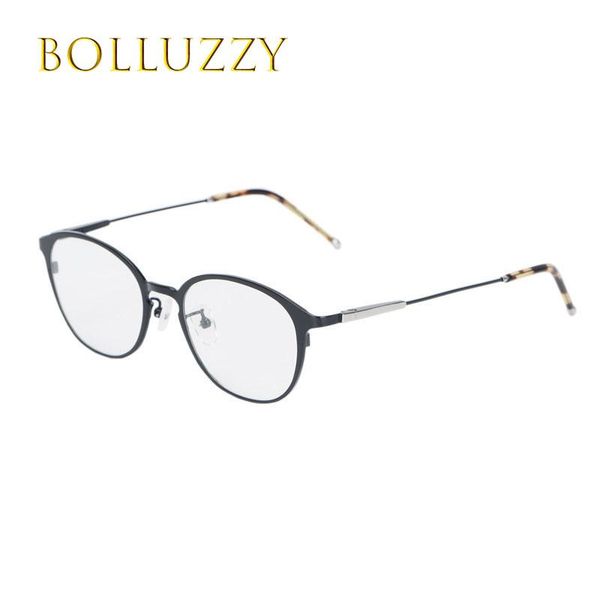 

full rim round man women optical prescription recipe eye glasses eyeglass frame pure titanium eyewear 003 reading fashion sunglasses frames, Black