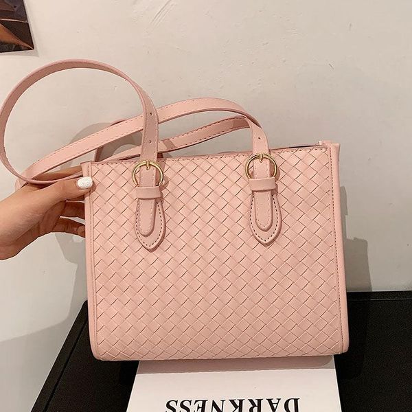 

evening bags weave pu leather fashion designer 2021 women shoulder women's handbags purses