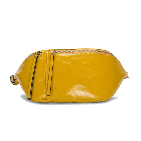 

waist bags wax leather women belt bag packs zipper casual chest high quality